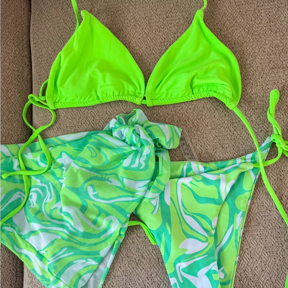 SHEIN Neon Green Bikini Set